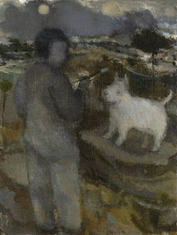 The Little Dog Laughed Oil on canvas 31 x 23 cm Joe Fan, RSA