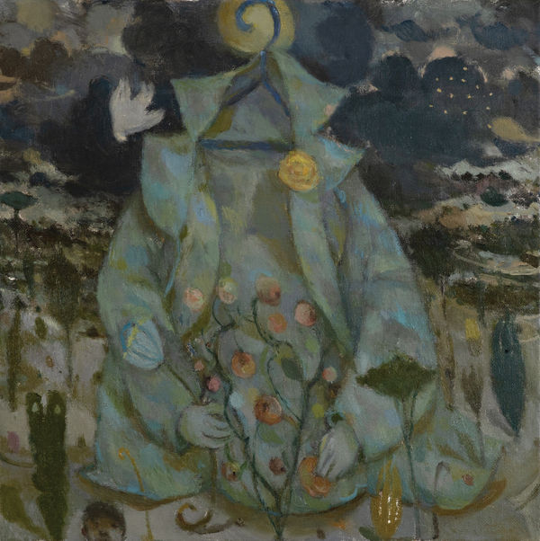 Studio Jacket Oil on canvas 40 x 40 cm Joe Fan, RSA