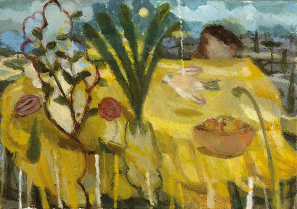 Little Bird Above the Flying Table Oil on canvas 21 x 30 cm Joe Fan, RSA