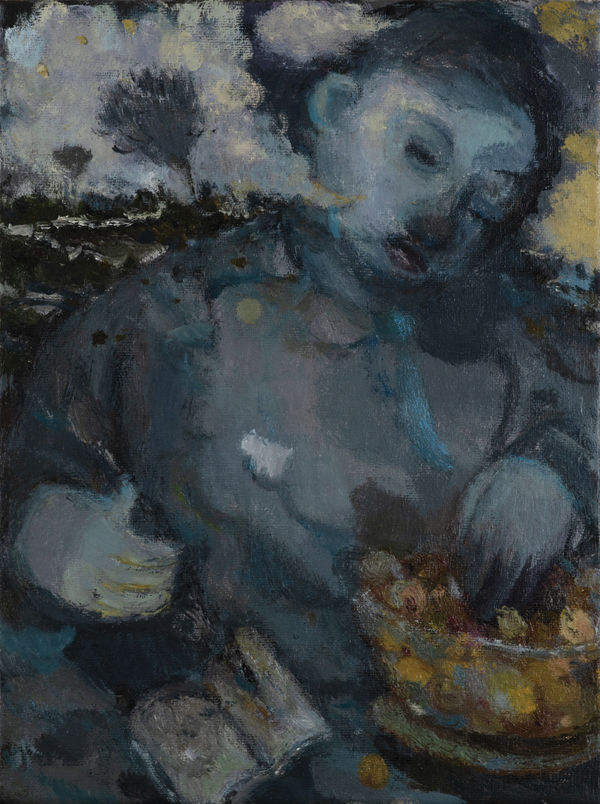 Young writer with New Tie Oil on canvas 31 x 23 cm Joe Fan, RSA