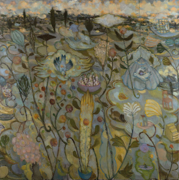 Learning to Fly Oil on canvas 100 x 100 cm Joe Fan, RSA