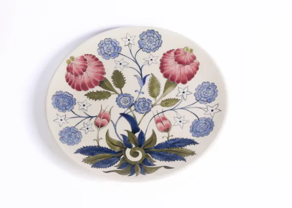 Flowers of Damascus, ceramic plate, 28cm, 2018.
