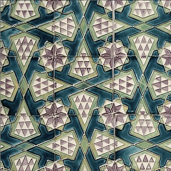 Damascus tiles, set of six handmade tiles, 2017.