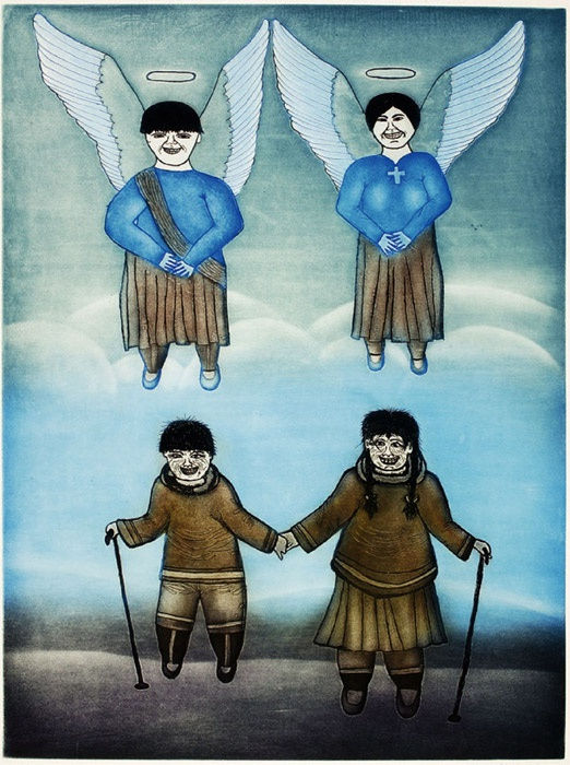 Kumwartok Ashoona, ANGELS BECKON, 2002