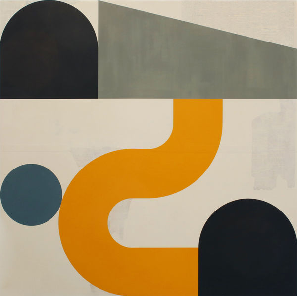 Evan Hecox West Portal 2, 2021 Paper, collage and acrylic on wood panel 36 x 36 in