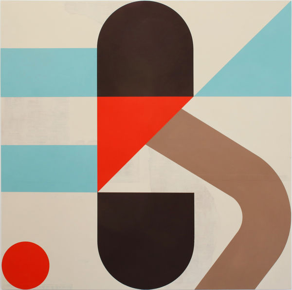 Evan Hecox West Portal 3, 2021 Paper, collage and acrylic on wood panel 36 x 36 in