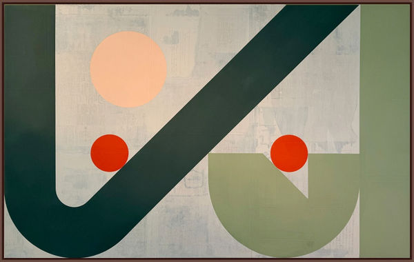 Evan Hecox USUI rain moistens the soil, grass sprouts, trees bud, 2024 Paper collage and acrylic on panel 40 x 64 in