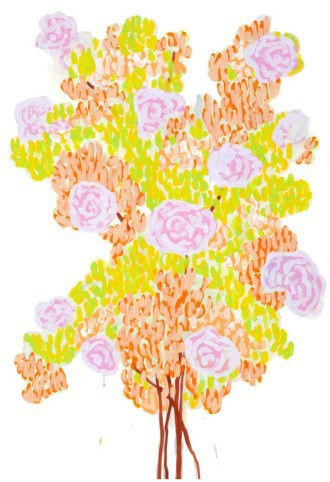 Michael De Feo Untitled, 2021 Acrylic on paper (Rives BFK) 30 x 22 in 76.2 x 55.9 cm