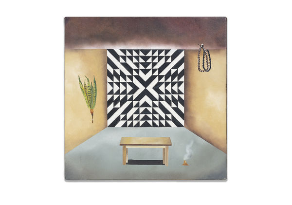 Rebecca Sharp Cellular Reveal, 2021 Oil on canvas 10 x 10 in 25.4 x 25.4 cm