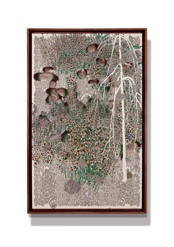 Andy Millner Tree, 2025 Pigment ink drawing on mulberry paper 47 1/2 x 31 1/2 in 120.7 x 80 cm