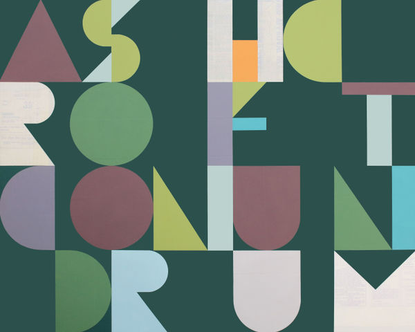 Evan Hecox Ashcroft Conundrum, 2022 Paper collage and acrylic on wood panel 40 x 50 in