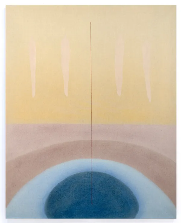 Rachel Garrard Beneath, 2024 Rock powder pigment on linen 70 x 56 in 177.8 x 142.2 cm