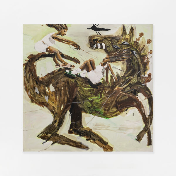 Mie Olise Kjærgaard Fierce Friends Forever, 2025 Oil on canvas 190 x 180 cm | 74.8 x 70.87 in