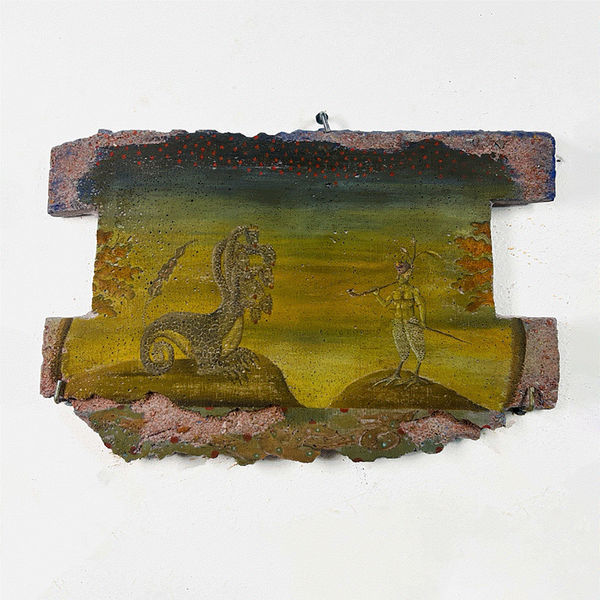 Estevan Davi El encuentro de mil veces, 2025 Oil on pigmented concrete, quartz, and pigmented sand 34 x 50 cm | 13.39 x 19.69 in