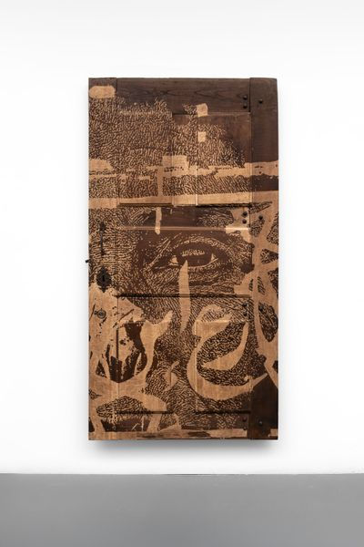 Alexandre Farto aka Vhils Inlay series #01, 2025 Hand-carved wooden door 203 x 109 x 7 cm | 79.92 x 42.91 x 2.76 in