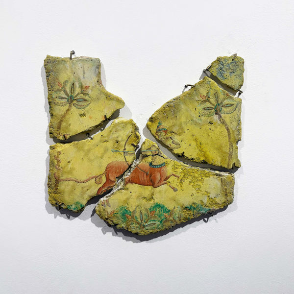 Estevan Davi Fauve, 2025 Oil on pigmented concrete, quartz, and pigmented sand 30 x 30 cm