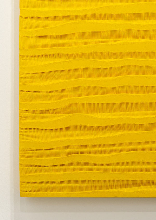 Sidival Fila METAFORA GIALLO 44, 2021 Acrylic on stitched canvas, on stretcher 92 x 70 cm