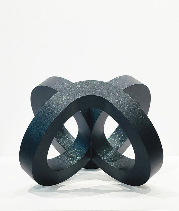 Image of an abstract sculpture, round shape with pretzel like structure.