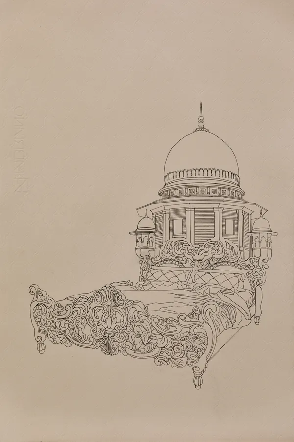 'Which Face Wants To Take', Pencil Drawing And Engraving On Archival Paper, 18 x 12 in, 2025