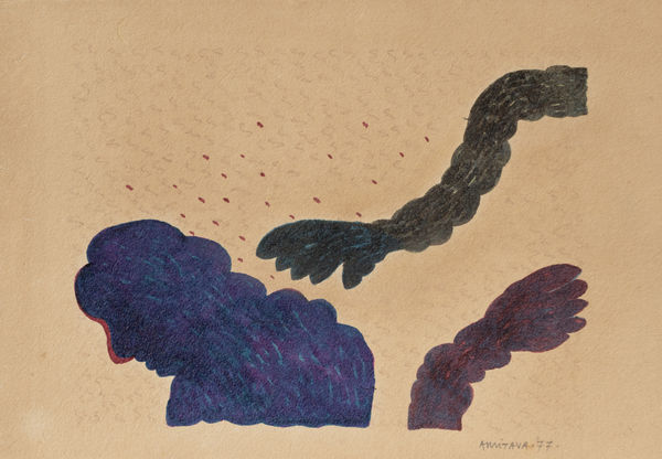 Untitled 9 waterproof ink, colour pencil and Watercolour 1977 7 x 10 inches