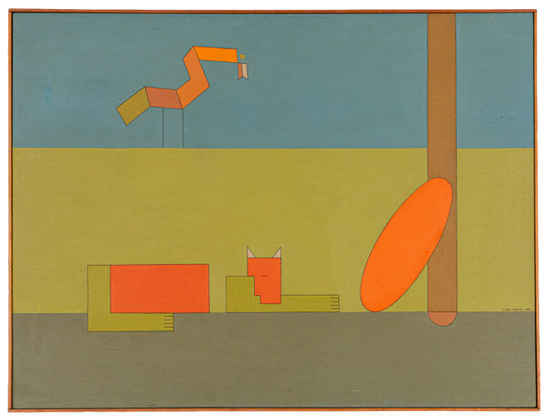 Dionísio Del Santo Composição, 1980 Óleo sobre tela 65 x 86 cm