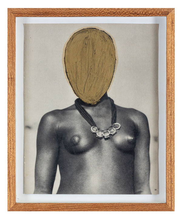 Nino Cais Sem título, da série Princesa, 2014 Bastão oleoso sobre papel impresso 28 x 22 cm