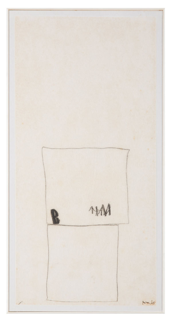 Mira Schendel Sem título, 1965 Monotipia sobre papel 47 x 23 cm