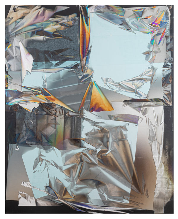 Larry Bell Blue Zone, 1989 Técnica mista sobre tela preta 208 x 168 cm