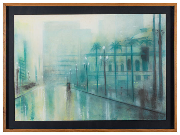 Gregorio Gruber Paisagem, S.D. Giz de cera sobre papel 70 x 100 cm