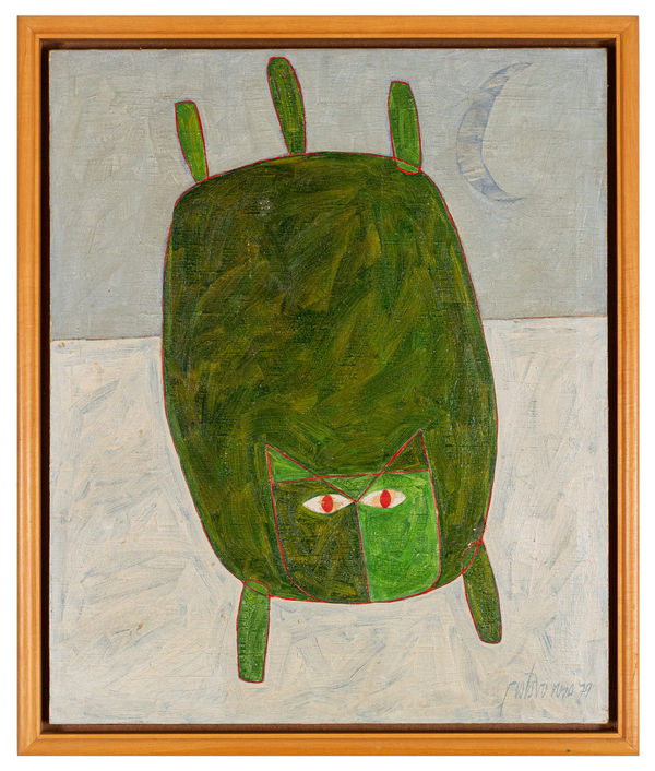Gustavo Rosa Gato verde, 1979 Óleo sobre tela 65 x 55 cm