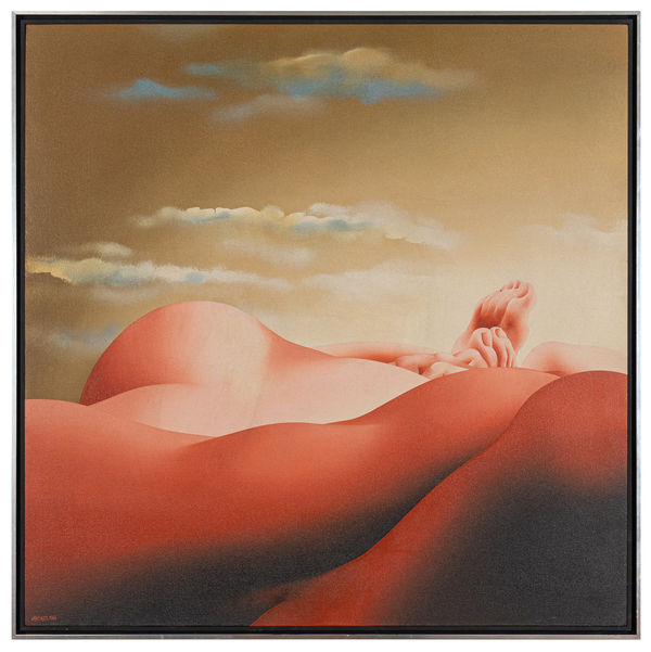Pietrina Checcacci Da terra e do espaço, 1986 Vinil sobre tela 100 x 100 cm