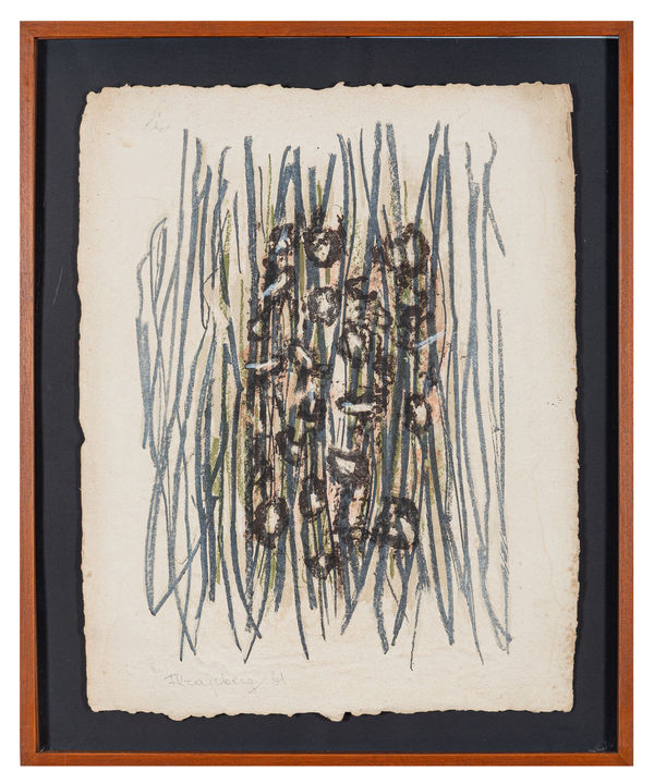 Frans Krajcberg Sem título, 1961 Técnica mista sobre papel artesanal 66 x 52 cm