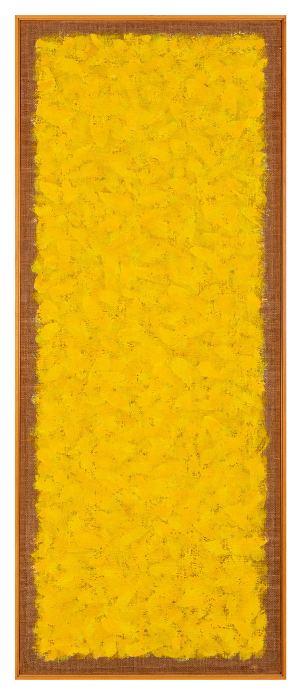 Amelia Toledo Sem título, 1983-1986 Resina acrílica, pigmento sobre juta 150 x 60 cm