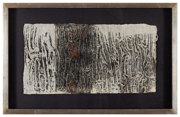 Frans Krajcberg Sem título, 1987 Técnica mista sobre papel artesanal 26 x 52 cm