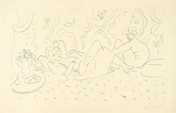 Henri Matisse Les trois modèles, 1928 Lithograph on Japon paper Paper size: 55 x 85 cms (21 5/8 x 33 1/2 ins) Image size: 44 x 74.2 cms (17 1/8 x 29 1/8 ins)