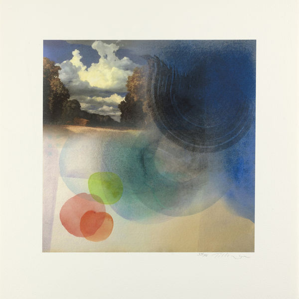 William Tillyer Stratos Cumulus - Zephyr, 2019 Signed in pencil lower right (recto) Archival giclée print on Arches 640gms Watercolour paper Paper size: 57.2 x 56 cms (22 1/2 x 22 ins) Image size: 40 x 40 cms (15 3/4 x 15 3/4 ins) EDITION 70 PROOFS 4 AP 1 PP 1 Proof PRINTER Mat Sant Studio PUBLISHED BY Bernard Jacobson Ltd., London