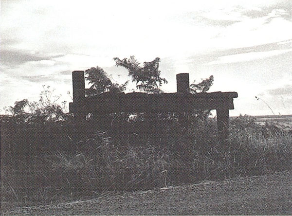William Tillyer The Furnished Landscape - Milk Stands, 1977 Photograph 40.5 x 61.5 cms (15 15/16 x 24 1/4 ins) PRINTER The Artist