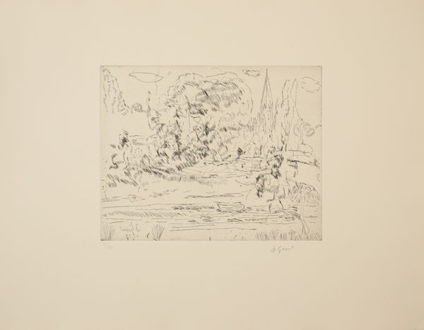 Duncan Grant For John Constable, 1976 signed and numbered Etching on paper 50.5 x 66 cms (20 x 26 ins) From the "For John Constable" series Edition of 100, Set of 19 Published by Bernard Jacobson Ltd., London, 1976