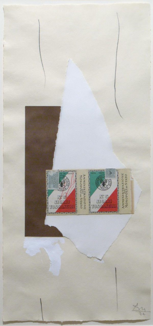 Robert Motherwell Cabaret No. 8, 1974 Acrylic, pencil and collage on paper 55.9 x 26 cms (22 x 10 1/4 ins)