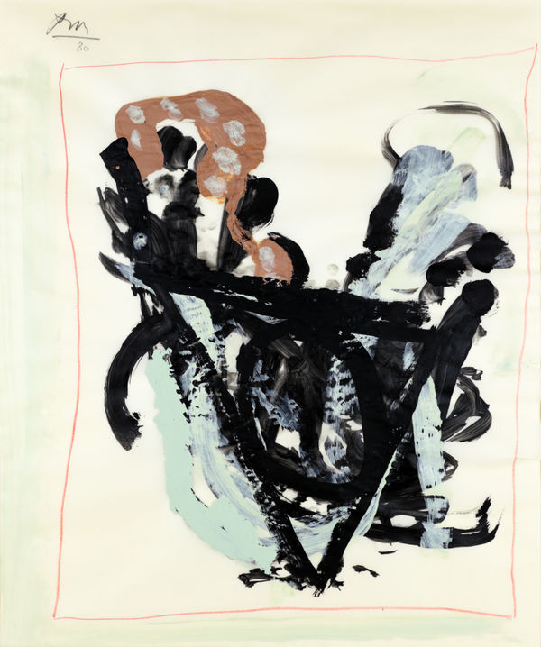 Robert Motherwell Untitled, 1980 Acrylic, china marker and graphite on mylar 42 x 35.6 cms (16 1/2 x 14 ins)