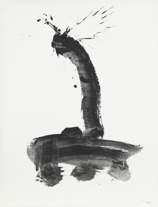 Robert Motherwell Gesture Series (A), 1979 Acrylic on paper 77.5 x 57.2 cms (30 1/2 x 22 1/2 ins)