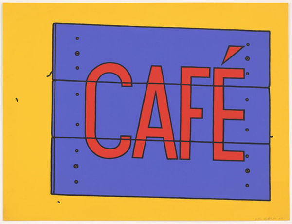 Patrick Caulfield Cafe Sign, 1968 Screenprint 93.2 x 71 cms (36 3/4 x 28 ins) edition of 75