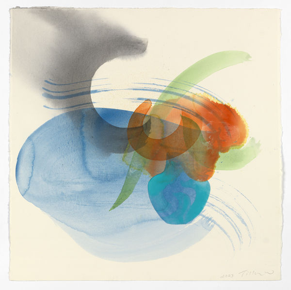 William Tillyer Study for a Constructed Painting, 2023 Watercolour on Saunders Waterford paper 58 x 58 cms