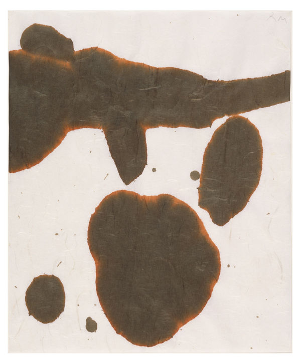 Robert Motherwell Lyric Suite (Brown No. 4), 1965 Ink on rice paper 27.9 x 22.9 cms (11 x 9 ins)