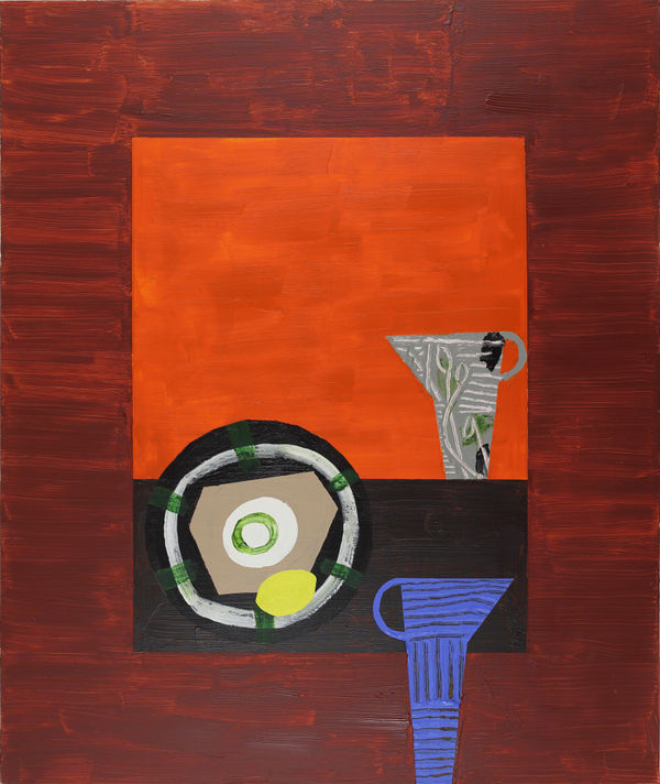 Bruce McLean Untitled , 2023 Oil and acrylic on canvas 120 X 100 cms (47 1/4 x 39 3/8 ins)