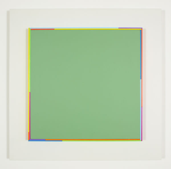 Marc Vaux Court Green, 2019 Acrylic on MDF 60 x 60 x 5 cms (23 5/8 x 23 5/8 x 2 ins)
