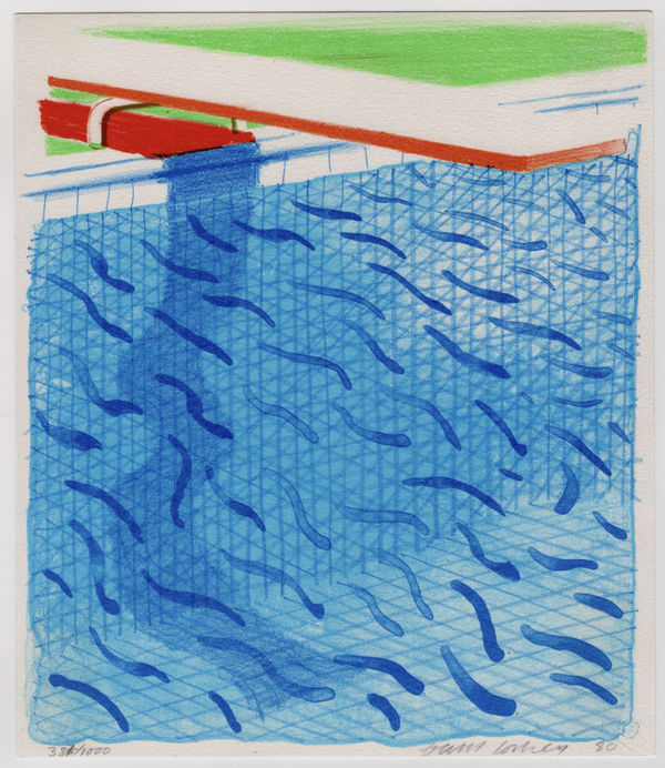 David Hockney Paper Pools, 1980 signed by the artist on the justification page in red ink Lithograph on paper 26.5 x 23 cm (10 7/16 x 9 1/8 ins) Edition of 1000