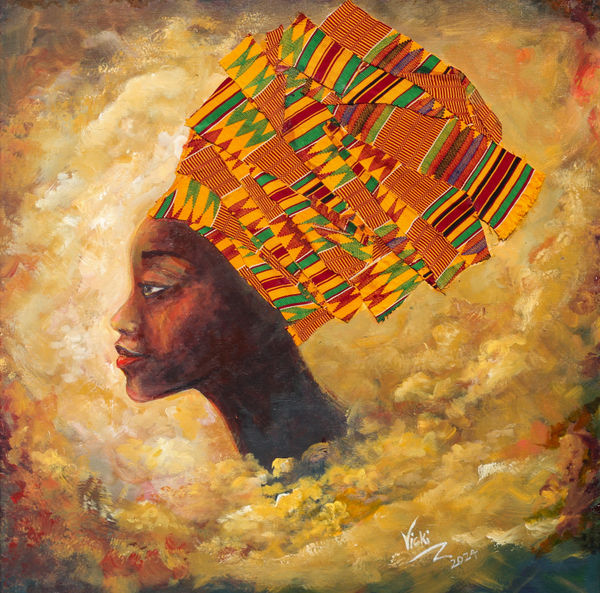 Aho)fe (Beauty), 2024 Acrylic on Canvas 30x30 Inches