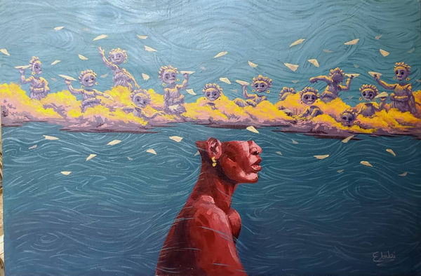 ETUBI ONUCHEYO STATE OF HEAD2023Acrylic on Canvas55.43 x 23.62 inches