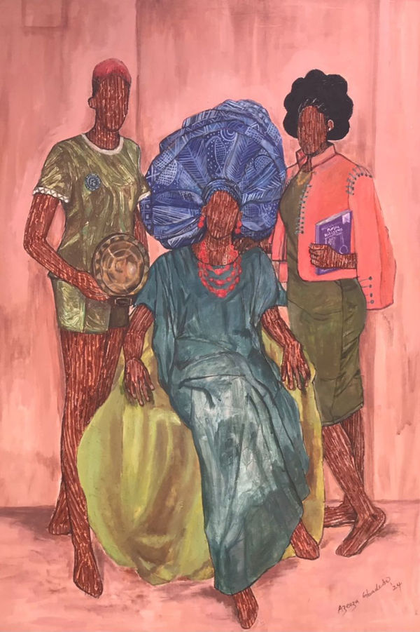 AZEEZAT GBADEBO FOOTPRINT2024Acrylic and Sand on Canvas46 x 32 inches